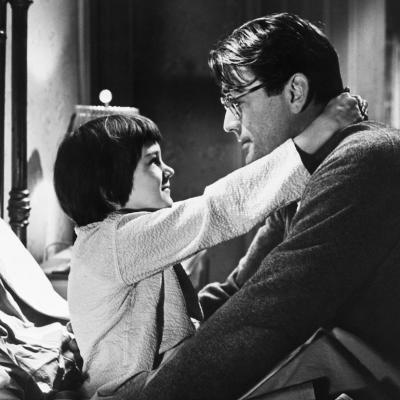 Actors Mary Badham and Gregory Peck in 'To Kill a Mockingbird.'