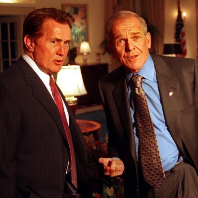 Actors Martin Sheen and John Spencer on 'The West Wing.'