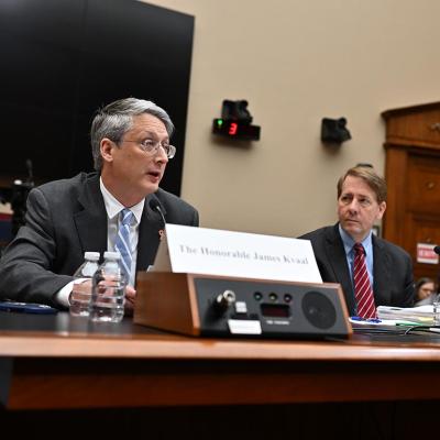James Kvaal of the U.S. Department of Education makes opening statements during a subcommittee on Higher Education and Workforce Development Hearing in Washington, D.C.