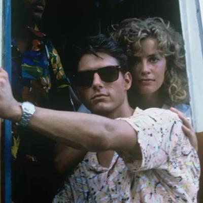 Actors Tom Cruise and Elisabeth Shue in the 1988 film 'Cocktail.'