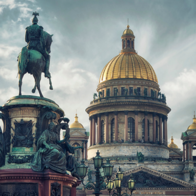 A cathedral in St. Petersburg, Russia