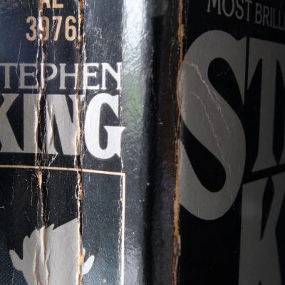 Closeup on Stephen King's bestseller novel 'The Shining.'