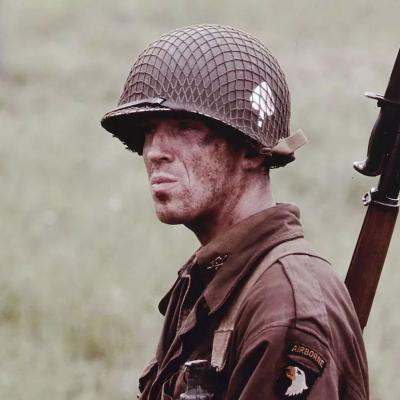 Actor Damian Lewis in 'Band of Brothers.'