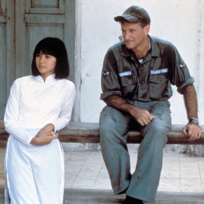 Chintara Sukapatana and Robin Williams in a scene from 'Good Morning, Vietnam'