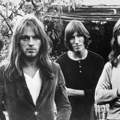  Pink Floyd, (L-R: Nick Mason, Dave Gilmour, Roger Waters and Rick Wright) pose for a publicity shot circa 1973. 