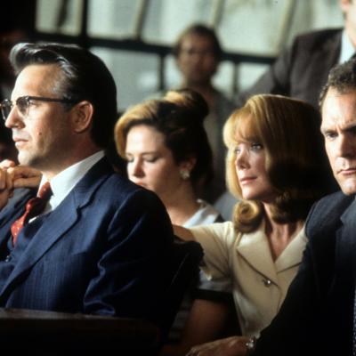 Kevin Costner and Sissy Spacek in a scene from the film 'JFK', 1991.