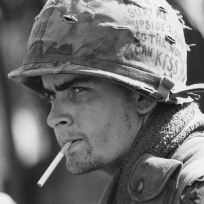 Actor Charlie Sheen in the 1986 movie 'Platoon.'