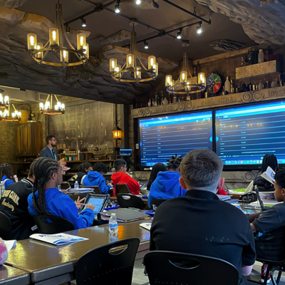 Students in Daniel Thompson’s earth science class at Ron Clark Academy learning about weather and water.