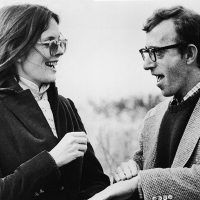 Diane Keaton and Woody Allen talk in still from the film 'Annie Hall,' written and directed by Allen, 1977. 