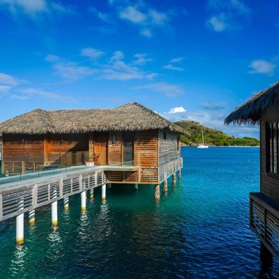 Overwater bungalow at the Royalton Antigua Resort.