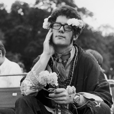 A flower person at Britain's biggest ever love-in, held in the grounds of Woburn Abbey, 26th August 1967.