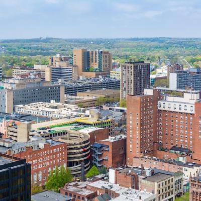 View of downtown New Haven, CT.