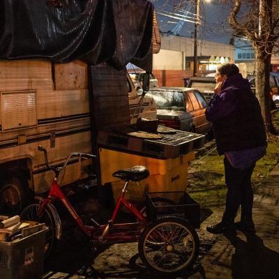 People doing point-in-time unhoused count.
