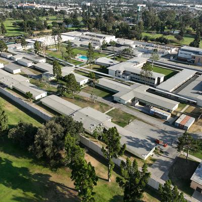 Aerial view of Los Padrinos Juvenile Hall in Downey.