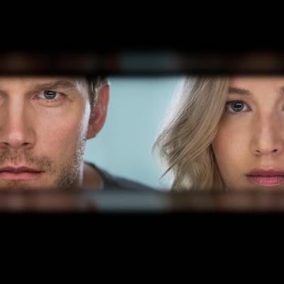 Chris Pratt and Jennifer Lawrence in the movie 'Passengers.'