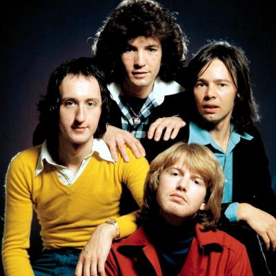 Scottish band Pilot in London in 1975; clockwise from left is Ian Bairnson, Stuart Tosh, David Paton, and Billy Lyall.