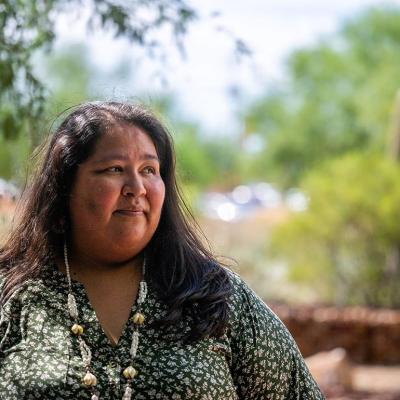 Gabriella Cázares-Kelly, Pima County Recorder, poses for a portrait in Tucson, Arizona.