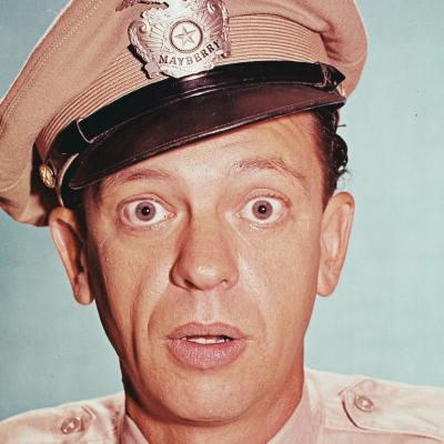 Actor Don Knotts as Deputy Barney Fife on 'The Andy Griffith Show,' circa 1965.