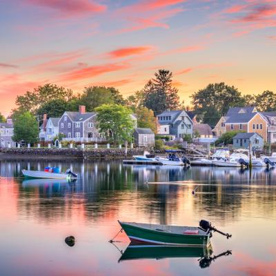 Townscape of Portsmouth, the richest town in New Hampshire.