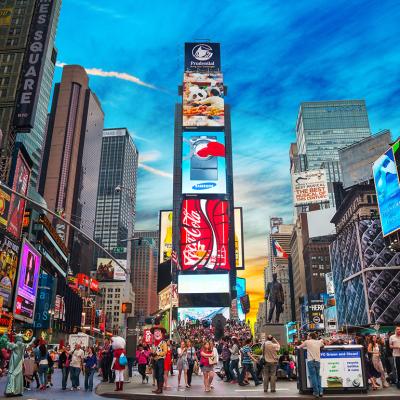 Tourists in Time Square, New York.