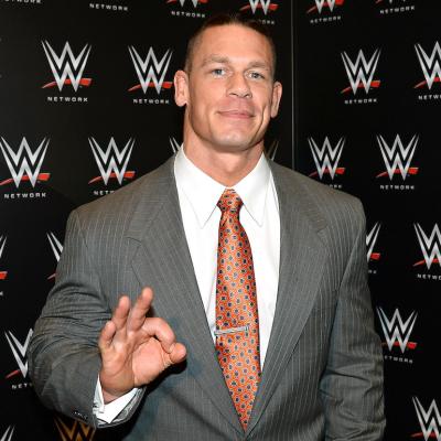 Former WWE wrestler John Cena appears at a news conference in Las Vegas, Nevada.