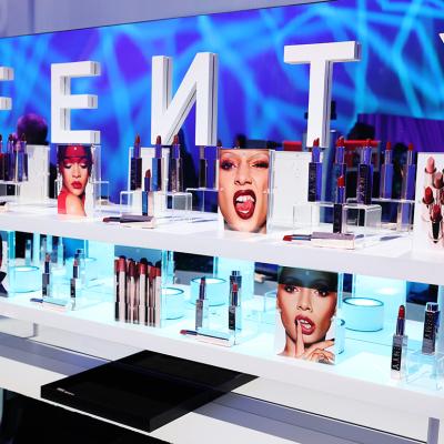 Fenty products on display at Rihanna's celebration of Fenty Beauty & Fenty Skin at Goya Studios on in Los Angeles, CA.