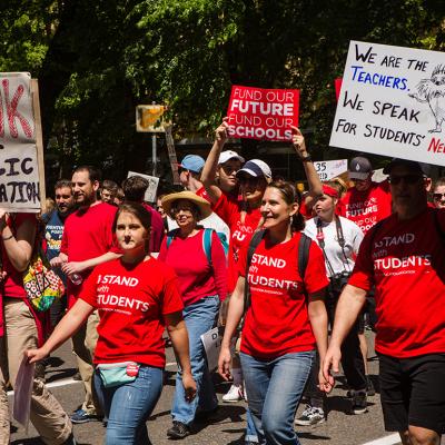 In 2019, Oregon K-12 teachers walked in protest of a lack of funding for public schools.