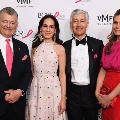 William P. Lauder, Jane Lauder, Gary Lauder, and Aerin Lauder attend the Breast Cancer Research Foundation Hot Pink Party at The Glasshouse on May 14, 2024 in New York City.