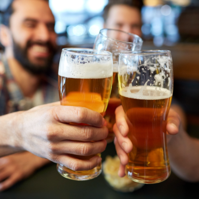 Friends drinking beer.