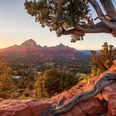 Sunset view of Sedona, Arizona.