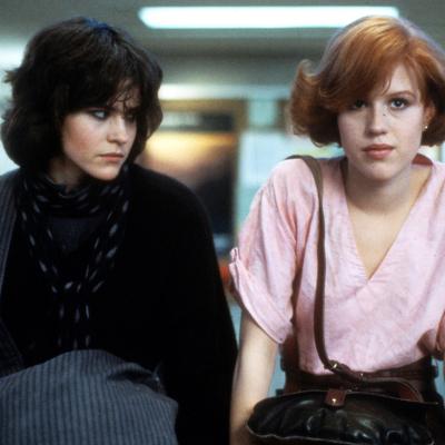 Actors Ally Sheedy and Molly Ringwald in a scene from the 1985 film 'The Breakfast Club.'