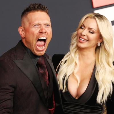 The Miz and Maryse Ouelett at the Netflix's LA Premiere of WWE Monday Night RAW at Intuit Dome on Jan. 6, 2025 in Inglewood, California.