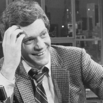 David Letterman hosting 'Late Night with David Letterman' in 1982.