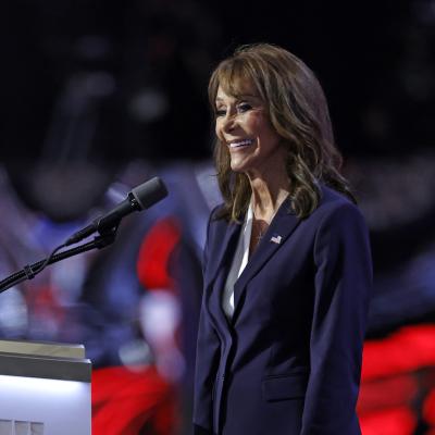 Businesswoman Diane Hendricks speaks on stage on the fourth day of the Republican National Convention at the Fiserv Forum on July 18, 2024 in Milwaukee, Wisconsin.