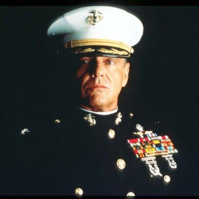 Jack Nicholson as Colonel Nathan Jessup in the film adaptation of the Broadway drama 'A Few Good Men.'