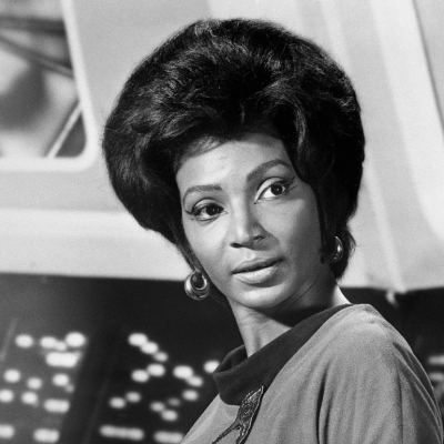 Actor Nichelle Nichols as Lt. Uhura on the TV series ‘Star Trek.'