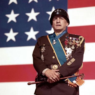 Actor George C. Scott on the set of 'Patton.'