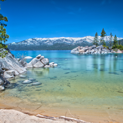 View of Lake Tahoe at D.L. Bliss State Park, California