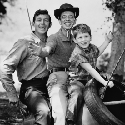 Andy Griffith, Don Knotts, and Ron Howard star together on the television series The Andy Griffith Show. 