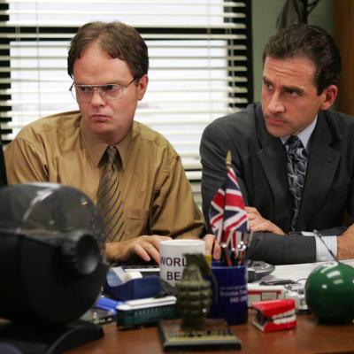 Rainn Wilson as Dwight Schrute, and Steve Carell as Michael Scott in Season 3 of “The Office.”