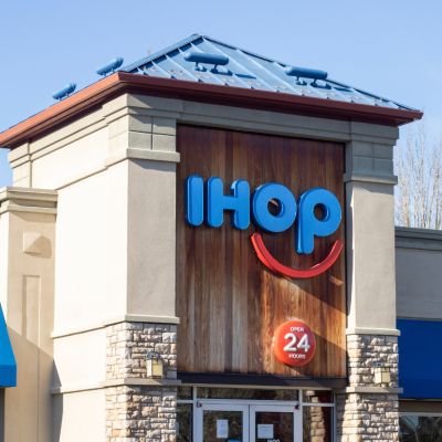 Exterior view of an IHOP (International House of Pancakes) restaurant in Beaverton, Oregon.