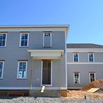 New home construction in East Louisville neighborhood.