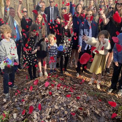 A conservation burial ceremony at Ramsay Creek Preserve.