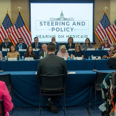 Kody Kinsley, Secretary of the North Carolina Department of Health and Human Services, giving a testimony during a House Democratic Steering and Policy Committee meeting on Medicaid in Washington, D.C..