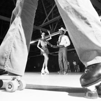 Roller disco night at the Grand Arena Roller Rink in San Francisco in 1979.
