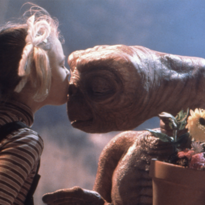 Drew Barrymore on the set of ‘E.T.’.