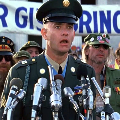 Tom Hanks in a scene from ‘Forest Gump’.