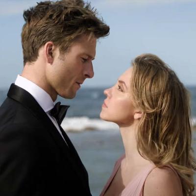 Actors Glen Powell and Sydney Sweeney in 'Anyone But You.'