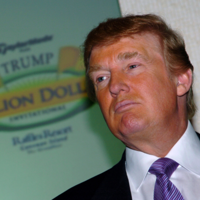 Donald Trump at the first International Golf Course at Trump Tower in New York City, circa 2006