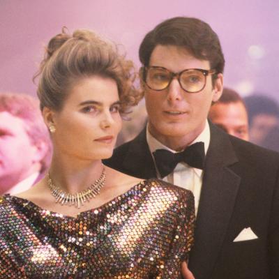 Christopher Reeve and Mariel Hemingway in 'Superman IV: The Quest for Peace’.